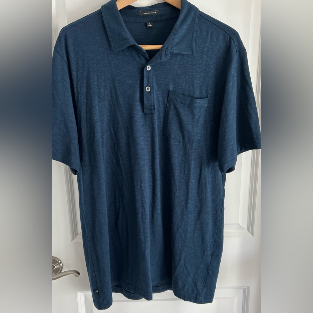 Travis Mathew Blue Polo Shirt Classic Style